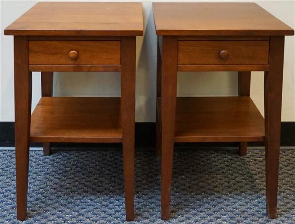 PAIR OF CLORE WALNUT BEDSIDE TABLES,