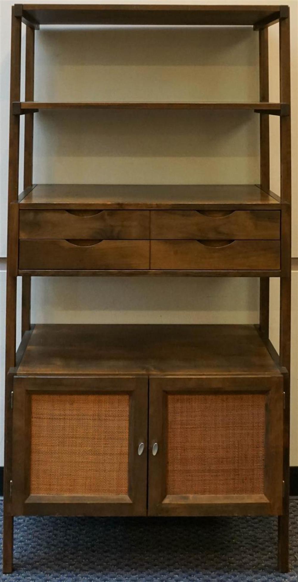 MODERN STAINED FRUITWOOD ETEGERE,