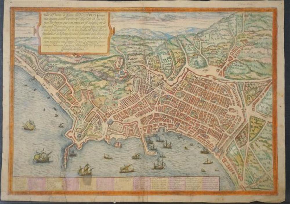 MAP OF NAPLES, ITALY, 18TH CENTURY,