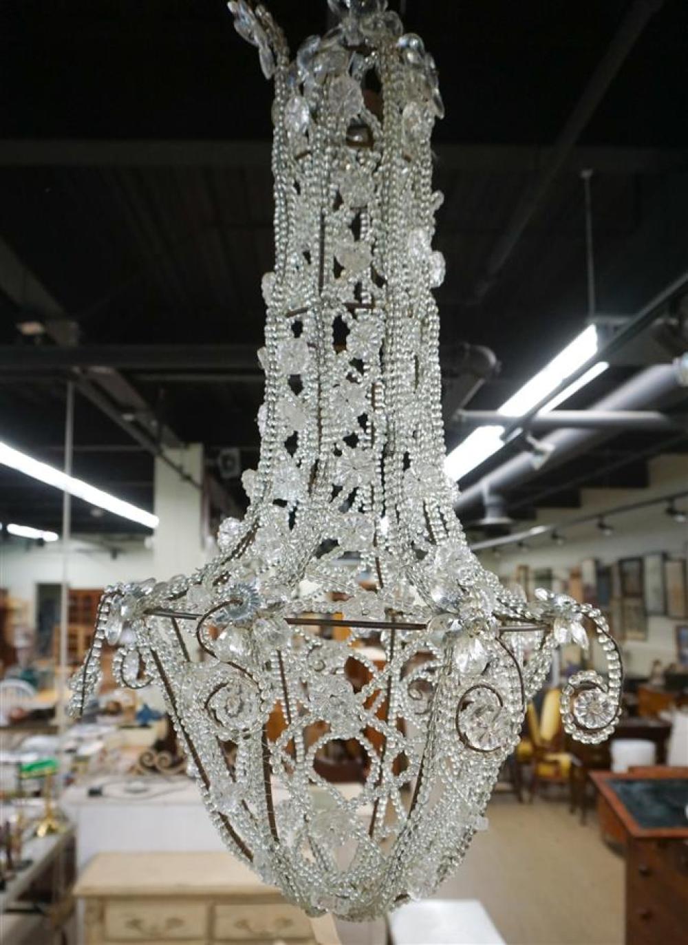 ITALIAN MOLDED GLASS CHANDELIER