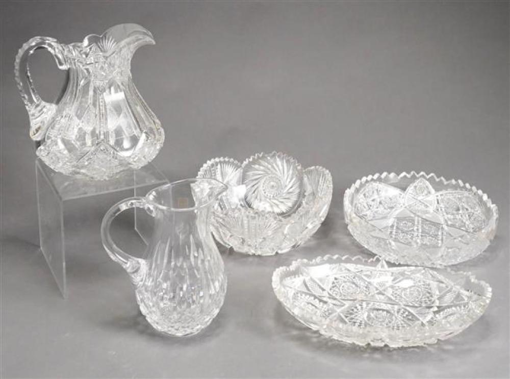 COLLECTION OF THREE BRILLIANT CUT CRYSTAL