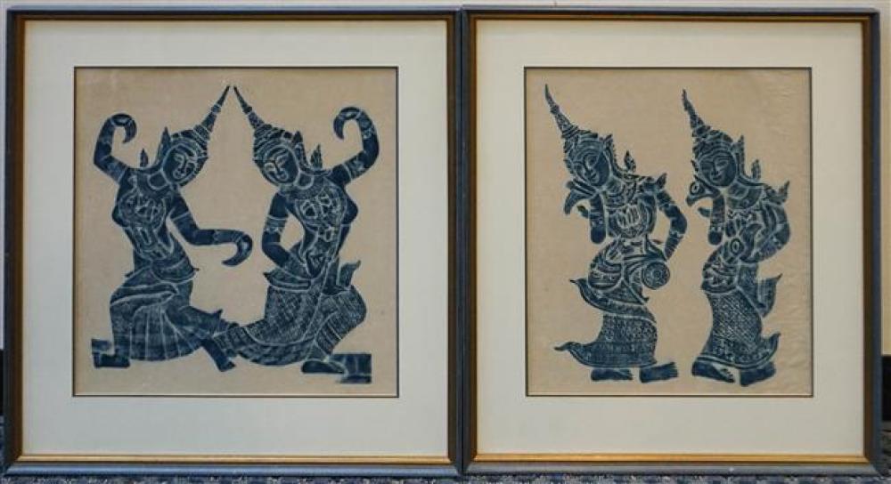 PAIR OF THAI TEMPLE RUBBINGS 27 324a7f