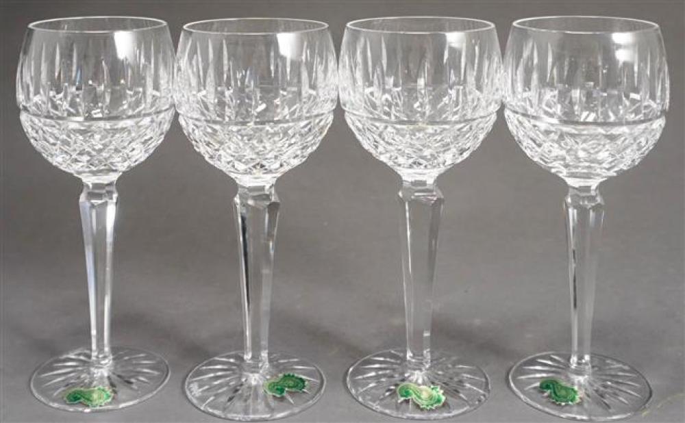 FOUR WATERFORD CUT CRYSTAL STEM