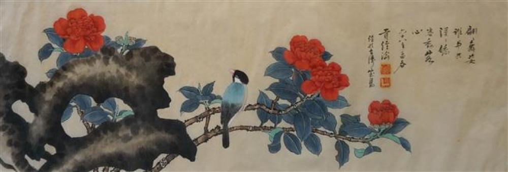 CHINESE INK AND COLOR HAND SCROLL