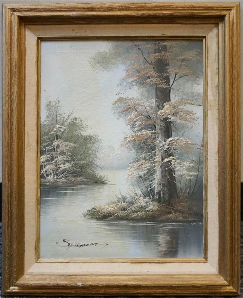 SPENCER 20TH CENTURY RIVER LANDSCAPE  324abc