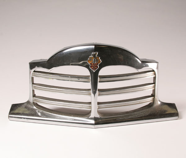 Chrome and enamel 1948 Packard grill.