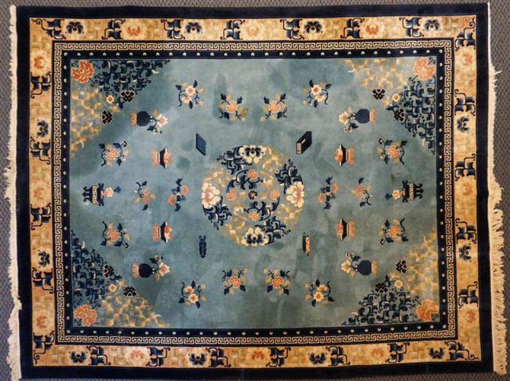 CHINESE BLUE GROUND RUG, 10 FT