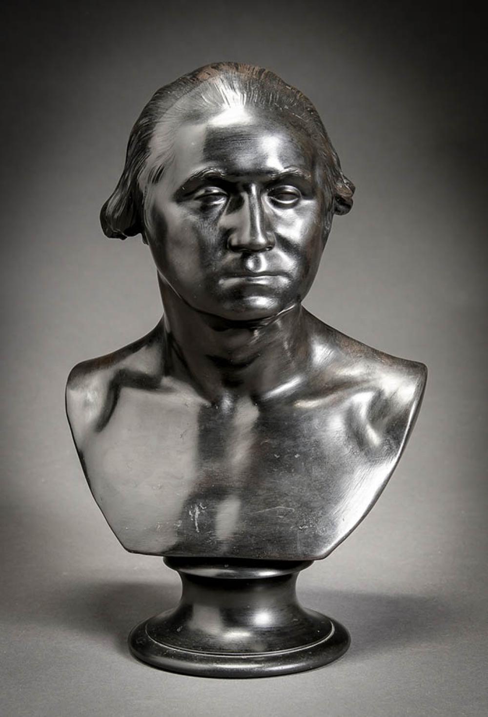 WEDGWOOD BLACK BASALT BUST OF GEORGE