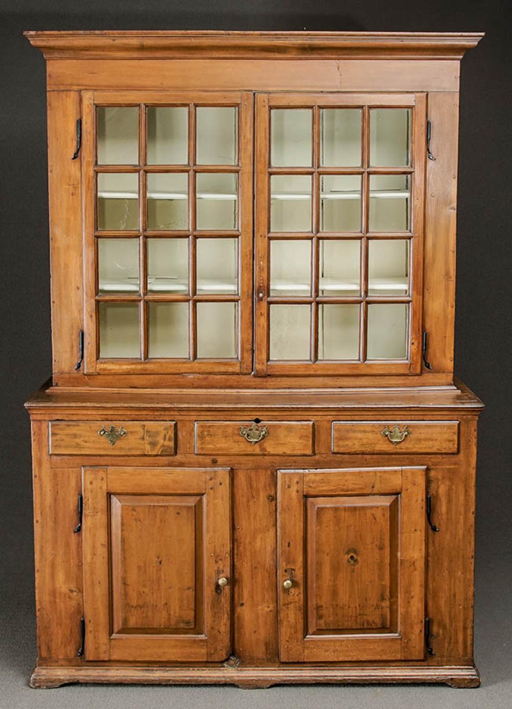 CHIPPENDALE CHERRY STEP BACK CUPBOARD  324b65