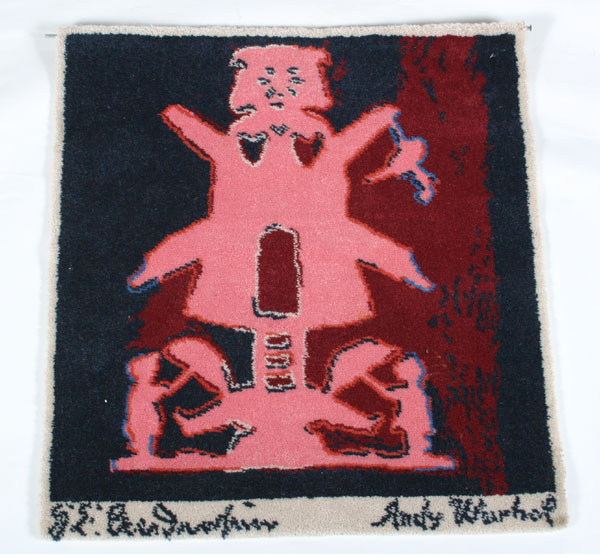 Andy Warhol vintage hooked wool 5078d