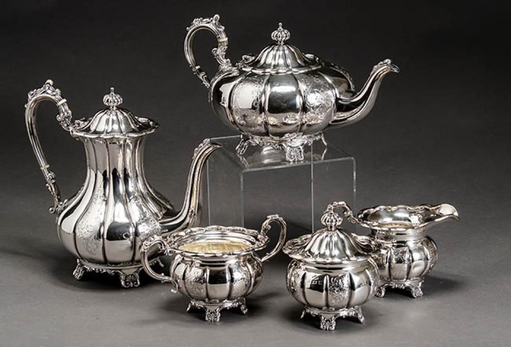 ELIZABETH II SILVER ASSEMBLED FIVE PIECE 324b8e