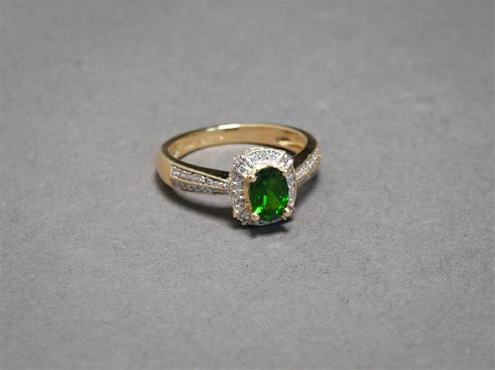 14-KARAT YELLOW-GOLD, GREEN TOURMALINE