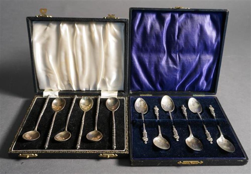 SET WITH SIX STERLING SILVER APOSTLE