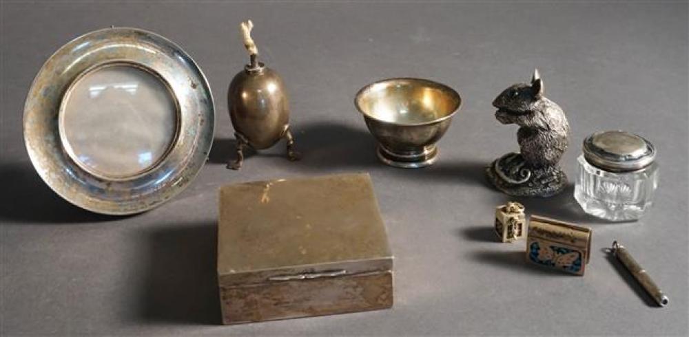 GROUP WITH NINE ASSORTED STERLING