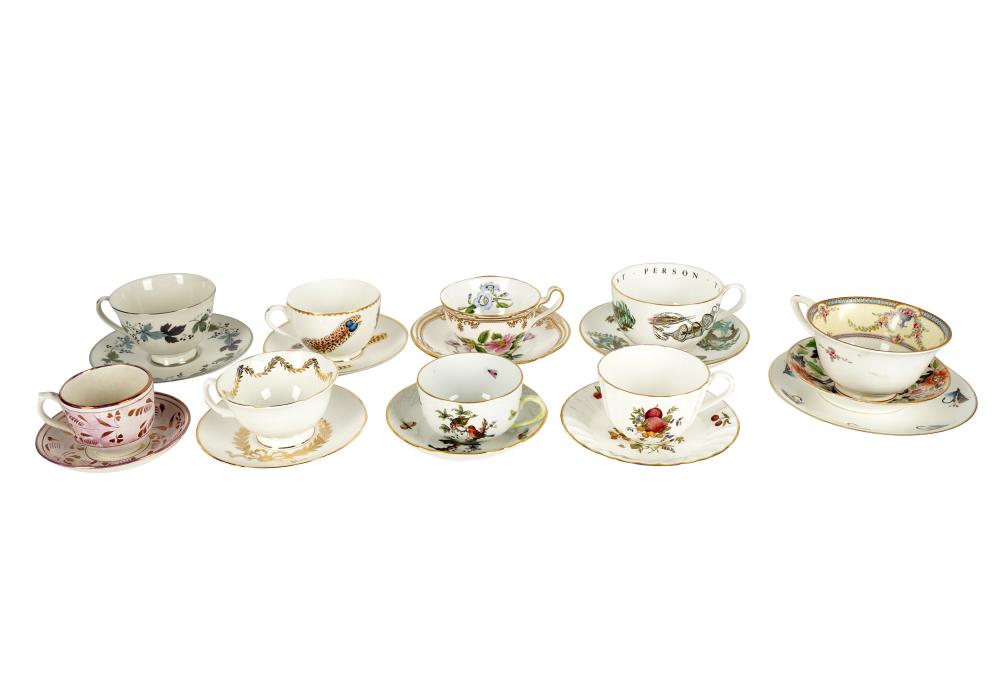 GROUP OF ASSORTED PORCELAIN CUPS