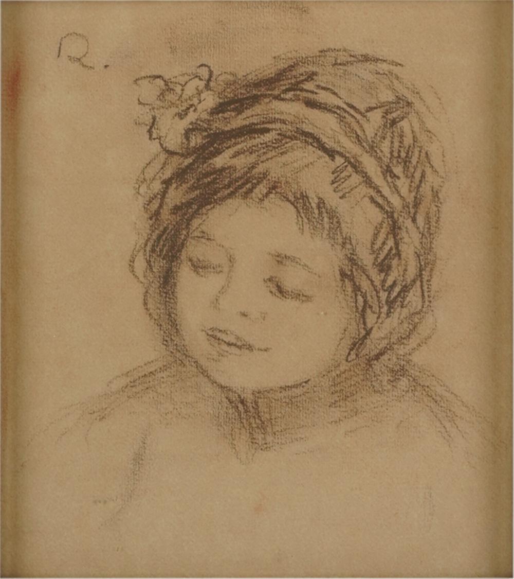 PORTRAIT OF A YOUNG GIRLcrayon on paper,