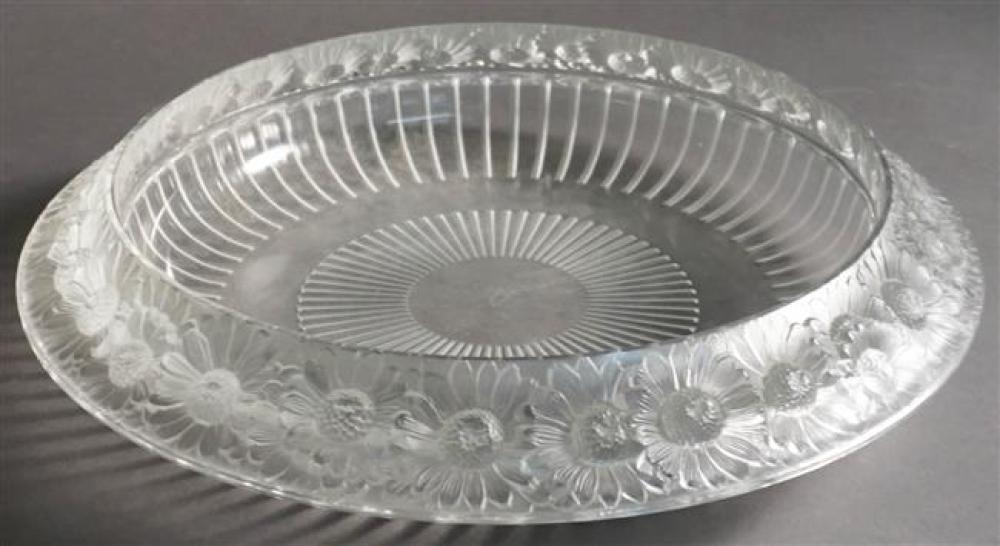 LALIQUE PARTIAL FROSTED GLASS CENTER 324cff
