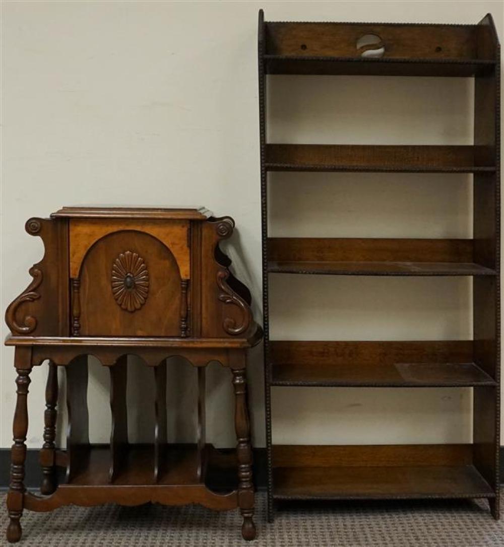 OAK OPEN BOOKSHELF AND WALNUT SMOKE 324d23