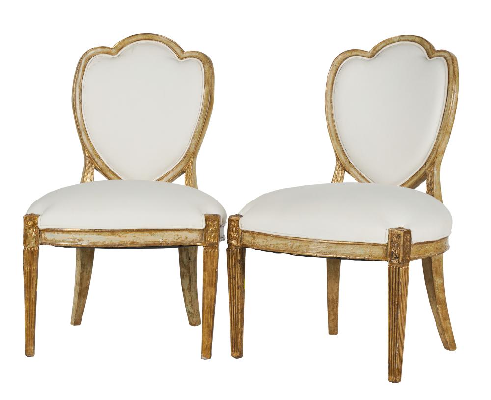 PAIR OF NEOCLASSICAL GILTWOOD SIDE 324d24
