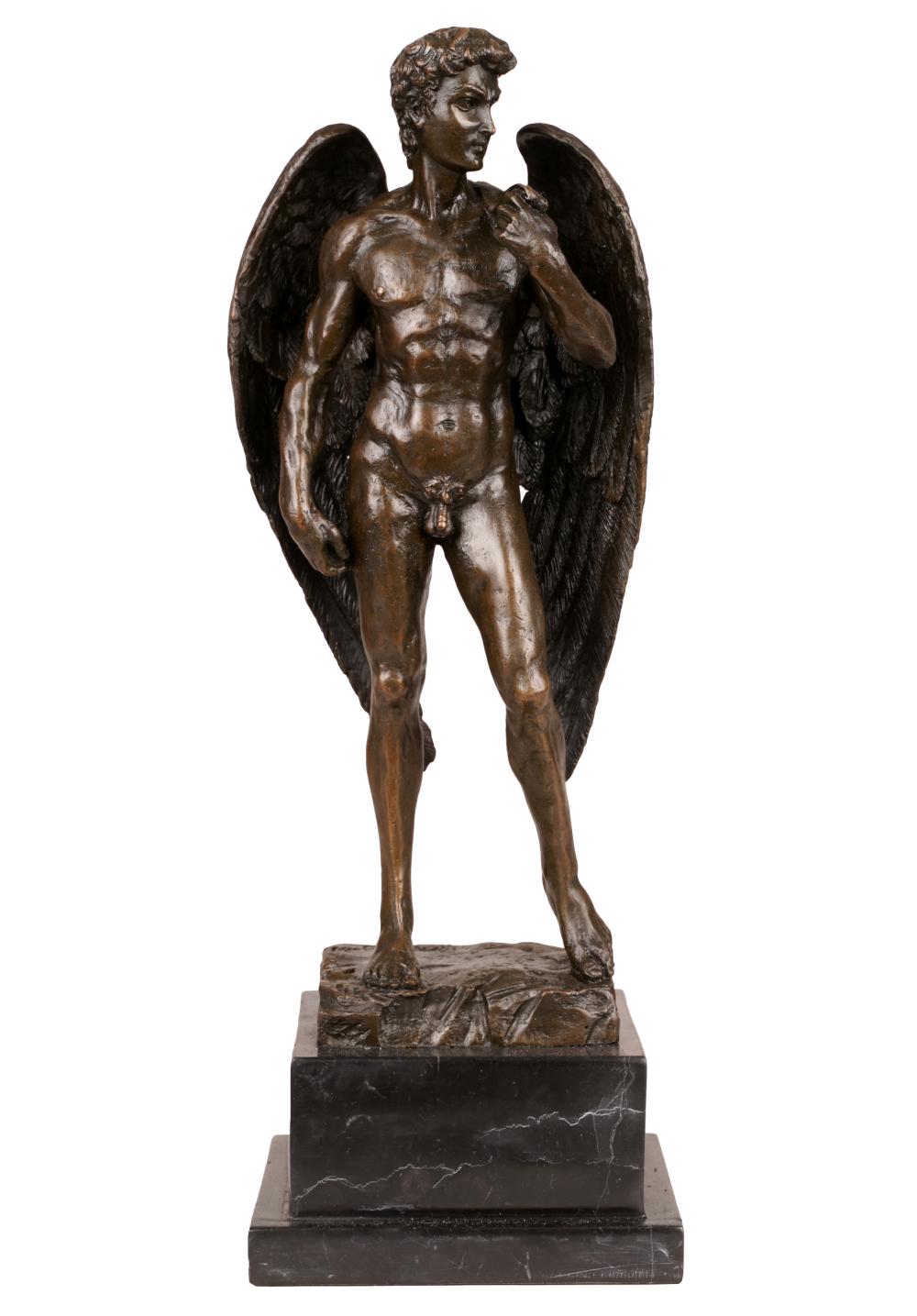 AFTER MICHELANGELO WINGED DAVIDpatinated 324d3d