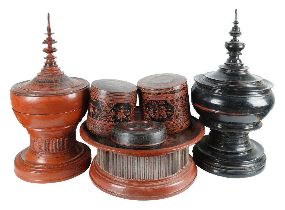 GROUP OF ASIAN LACQUERWAREcomprising