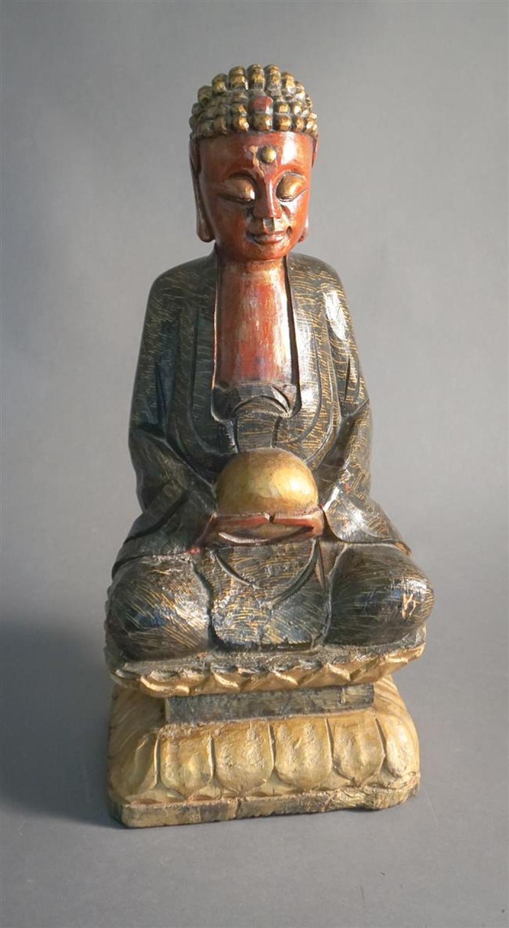 CHINESE CARVED DECORATED WOOD FIGURE