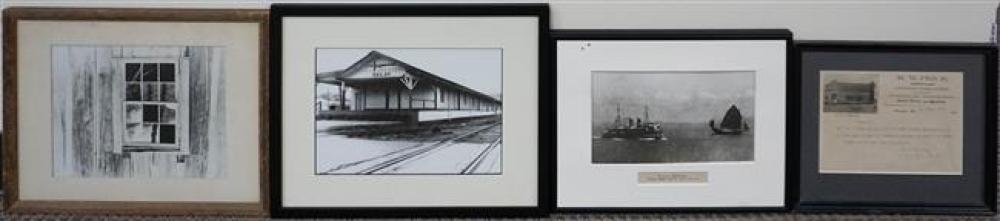FOUR ASSORTED FRAMED PHOTOGRAPHS AND