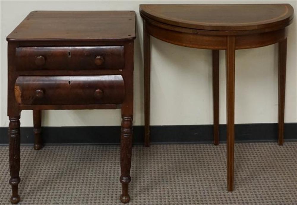 FEDERAL MAHOGANY TWO-DRAWER WORK TABLE