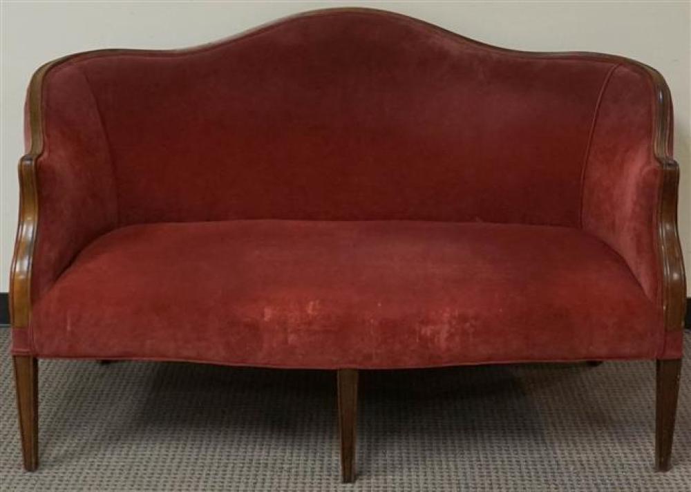 FEDERAL STYLE MAHOGANY ROSE VELVET