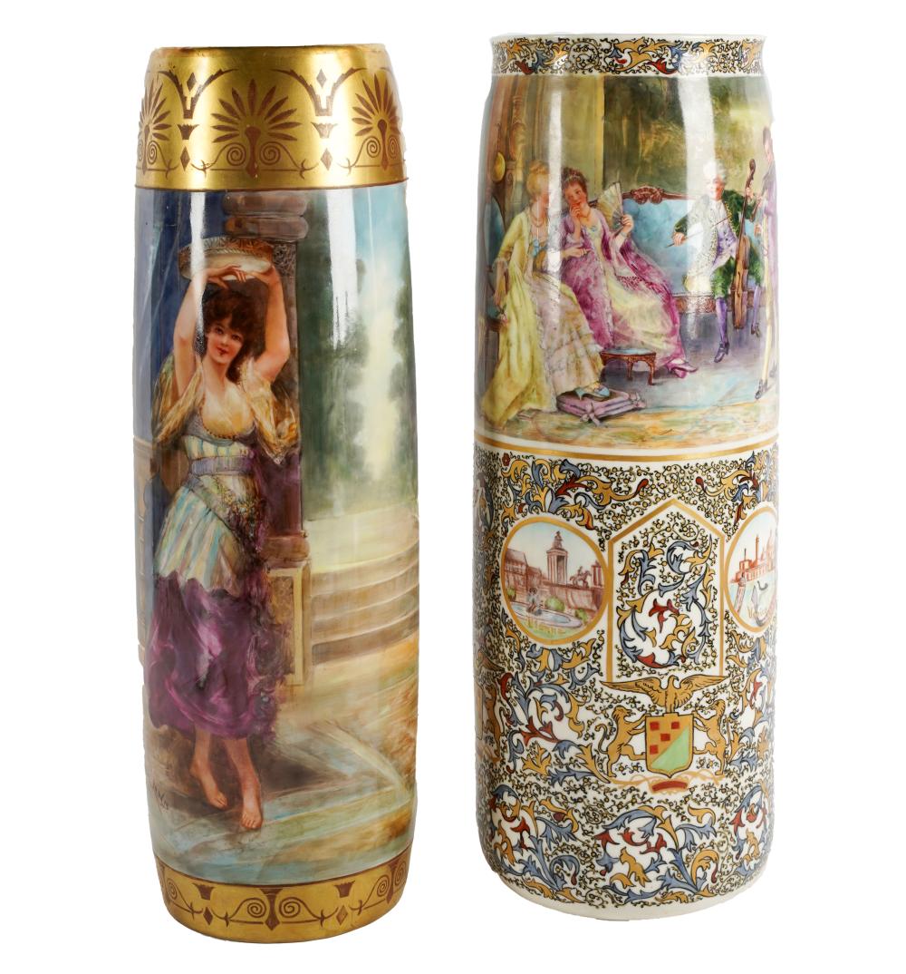 TWO ASSORTED LIMOGES PAINTED VASESeach 324e29