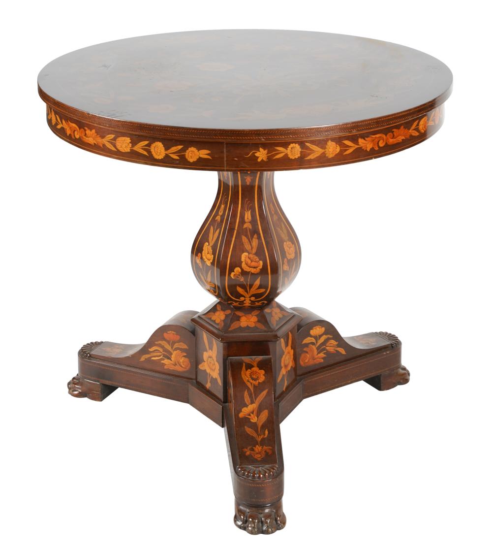 DUTCH-STYLE MARQUETRY CENTER TABLE20th