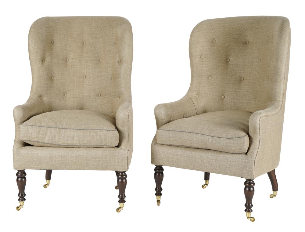 PAIR OF GEORGE SMITH STYLE TUFTED