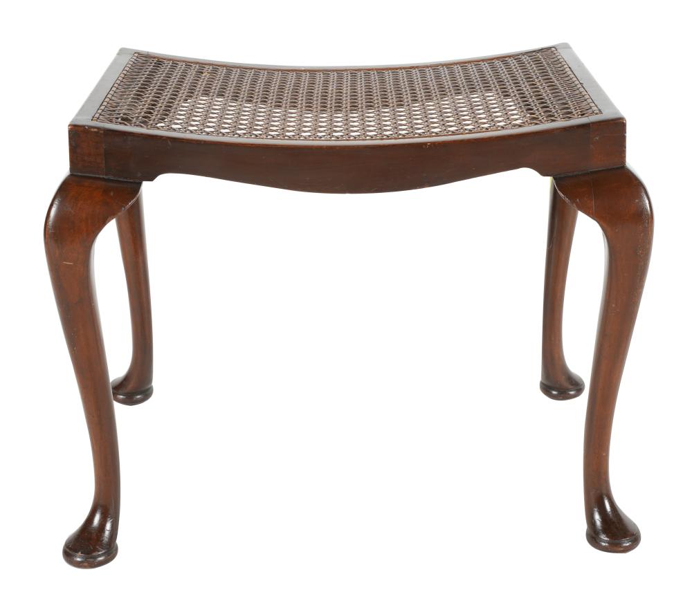 ENGLISH CANED MAHOGANY STOOL20th