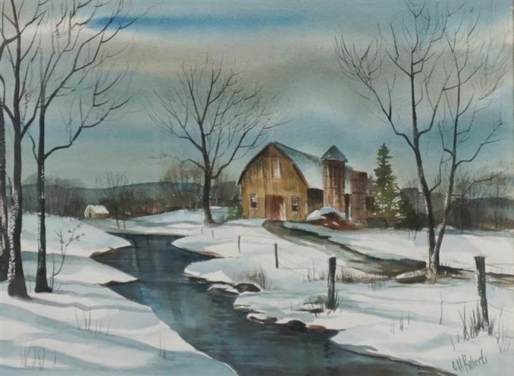 C.H. ROBERTS, WINTER FARM WITH