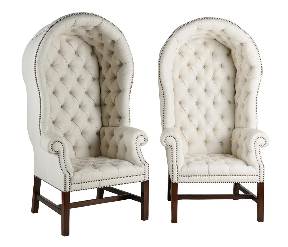 PAIR OF TUFTED PORTER S CHAIRScomtemporary  324ebb