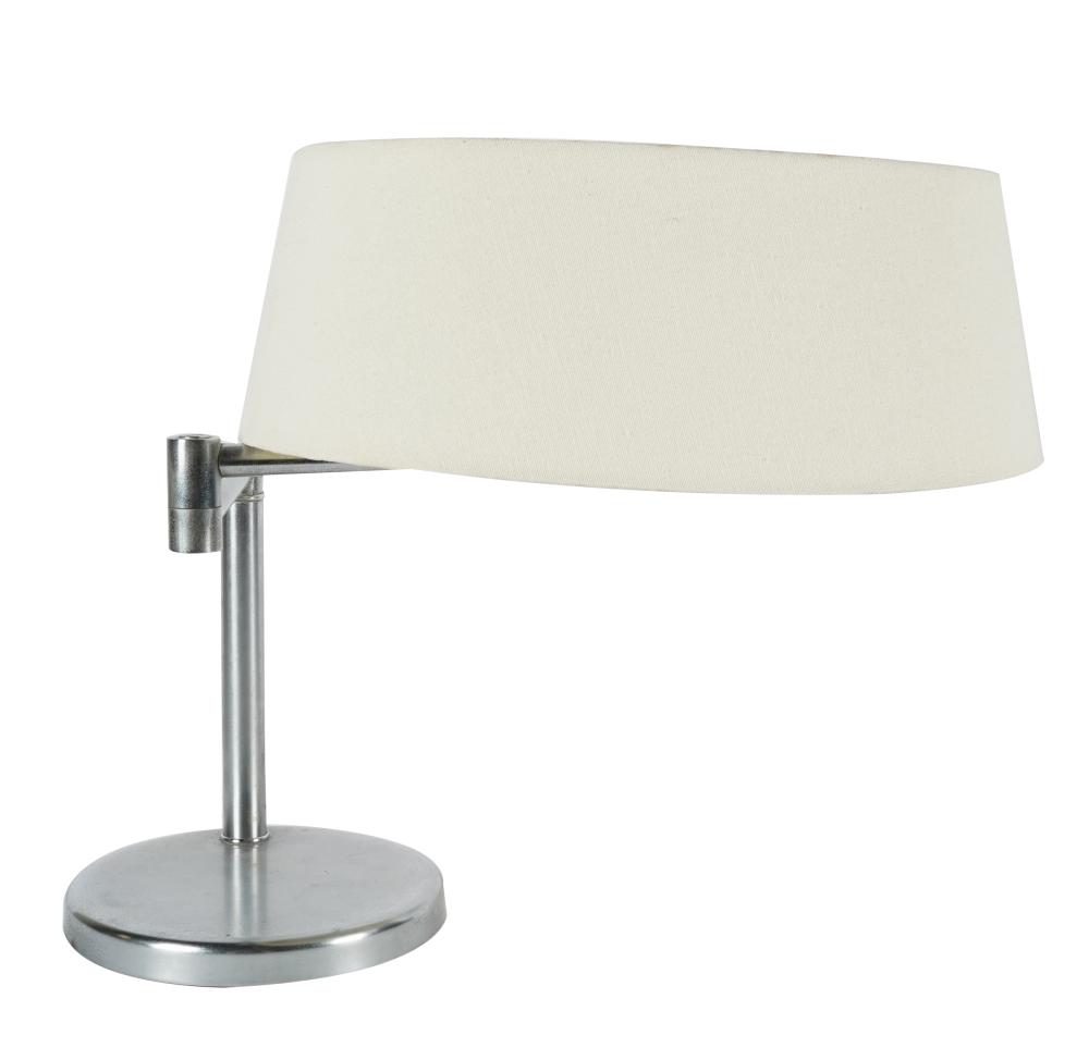 MODERN CHROME TABLE LAMPunsigned  324eb7