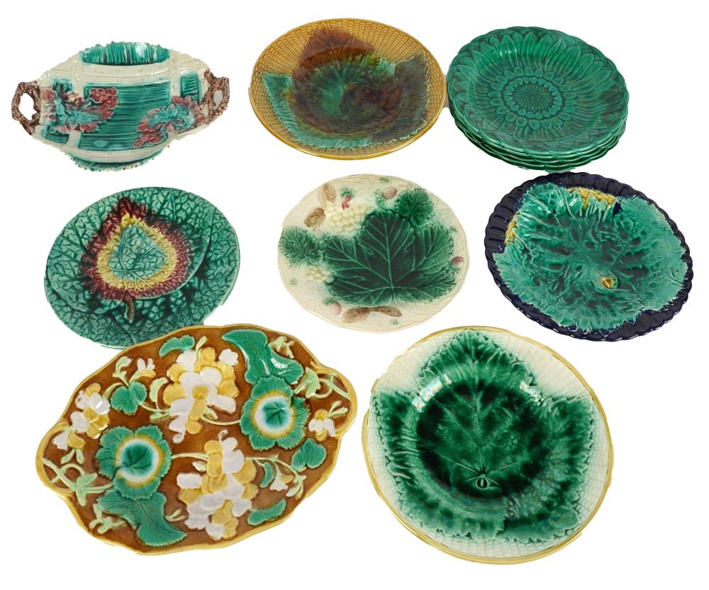 COLLECTION OF ENGLISH MAJOLICA