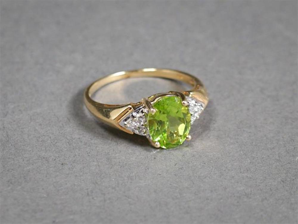 10-KARAT YELLOW-GOLD, PERIDOT AND