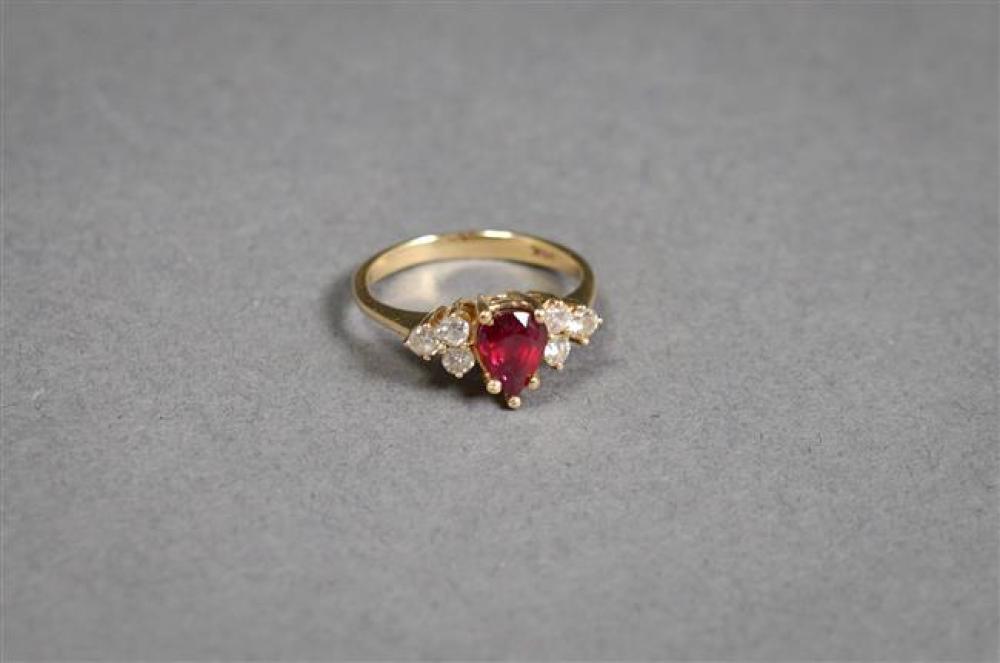 14-KARAT YELLOW-GOLD, RUBY AND