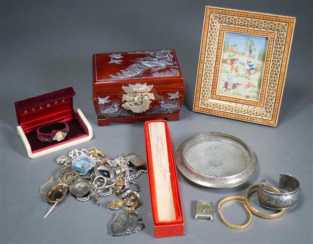 COLLECTION OF SILVER AND COSTUME