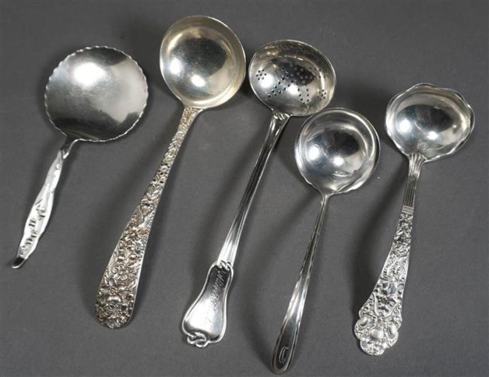 FOUR AMERICAN STERLING SAUCE LADLES