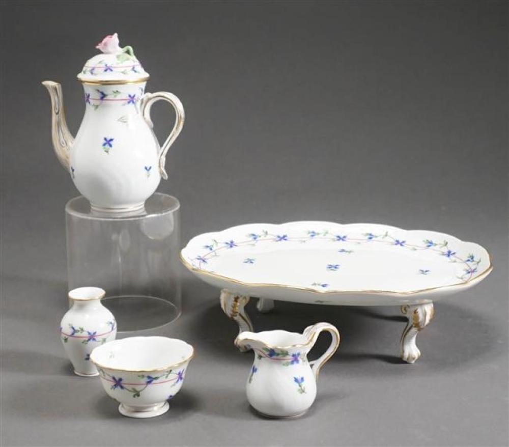 HEREND PORCELAIN INDIVIDUAL THREE-PIECE