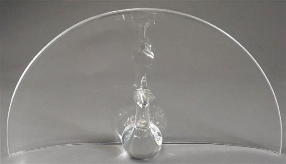 STEUBEN CLEAR CRYSTAL PEACOCK  324f5c