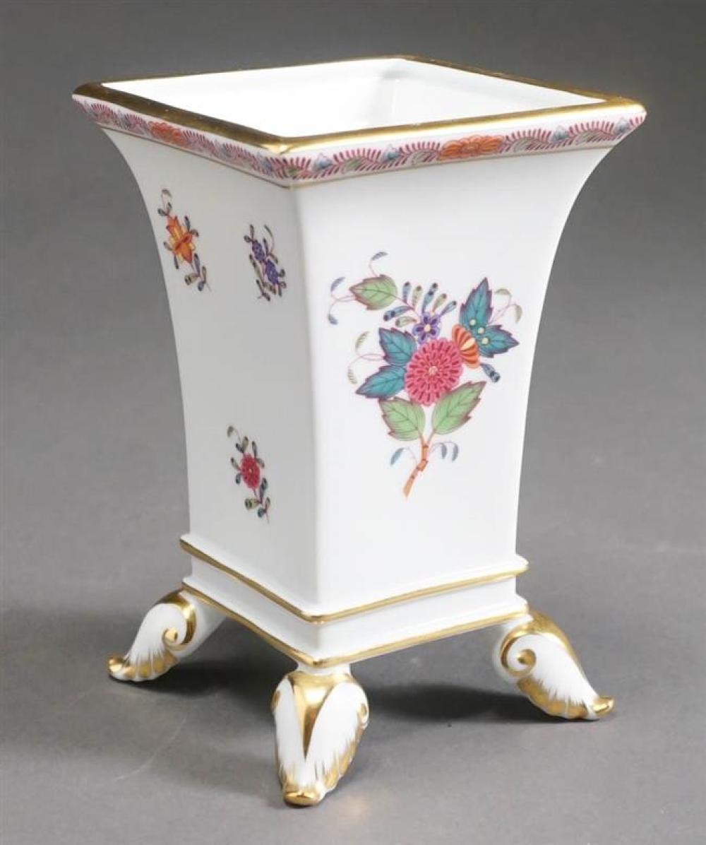 HEREND PORCELAIN VASE, H: 6 INHerend