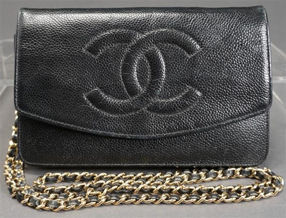 CHANEL BLACK CAVIAR LEATHER MONOGRAM