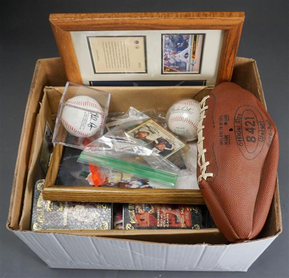 GROUP WITH SPORTS MEMORABILIA INCLUDING