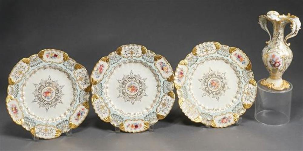 THREE COALPORT PORCELAIN SERVICE PLATES