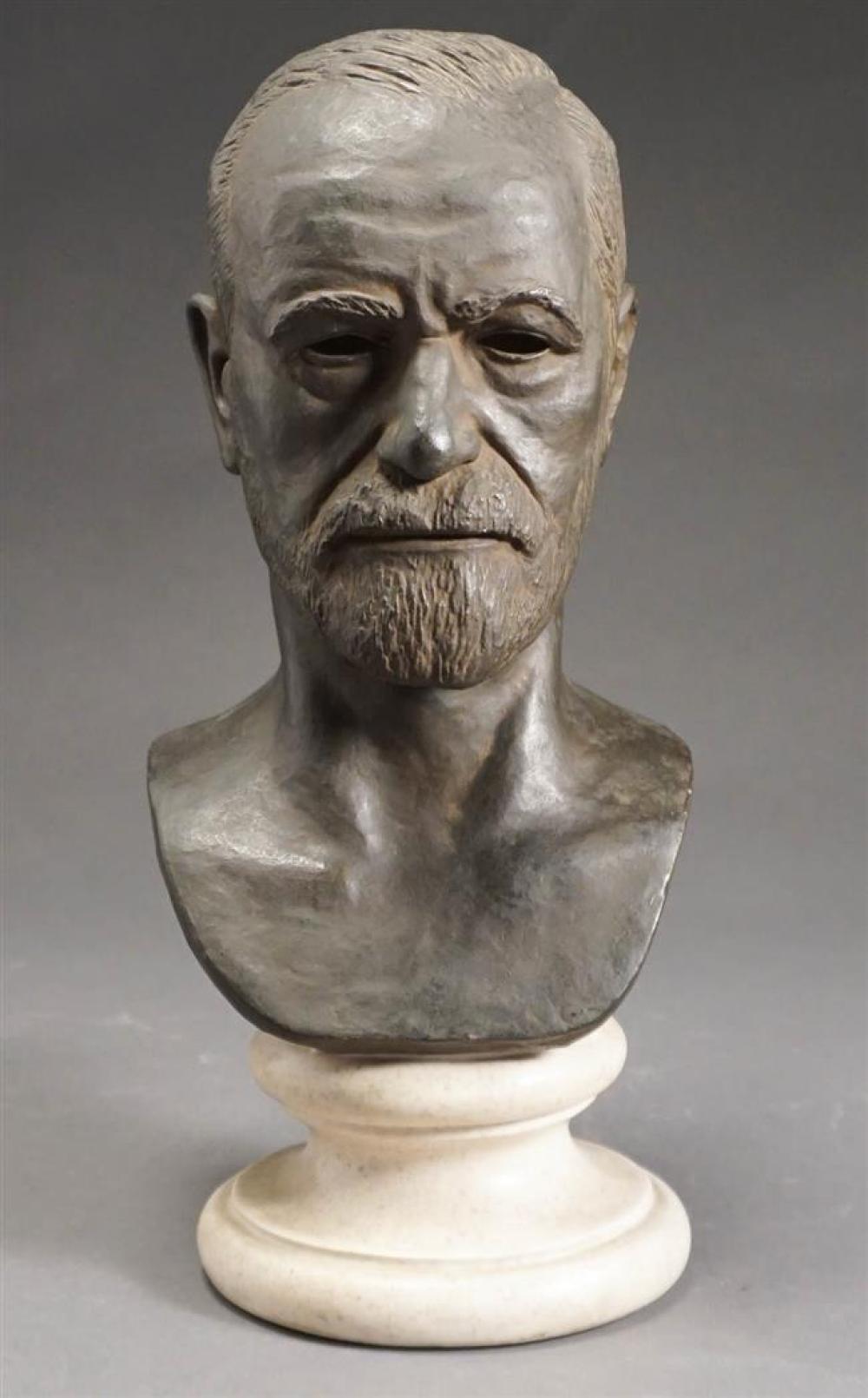LEO CHERNE PATINATED BRONZE BUST