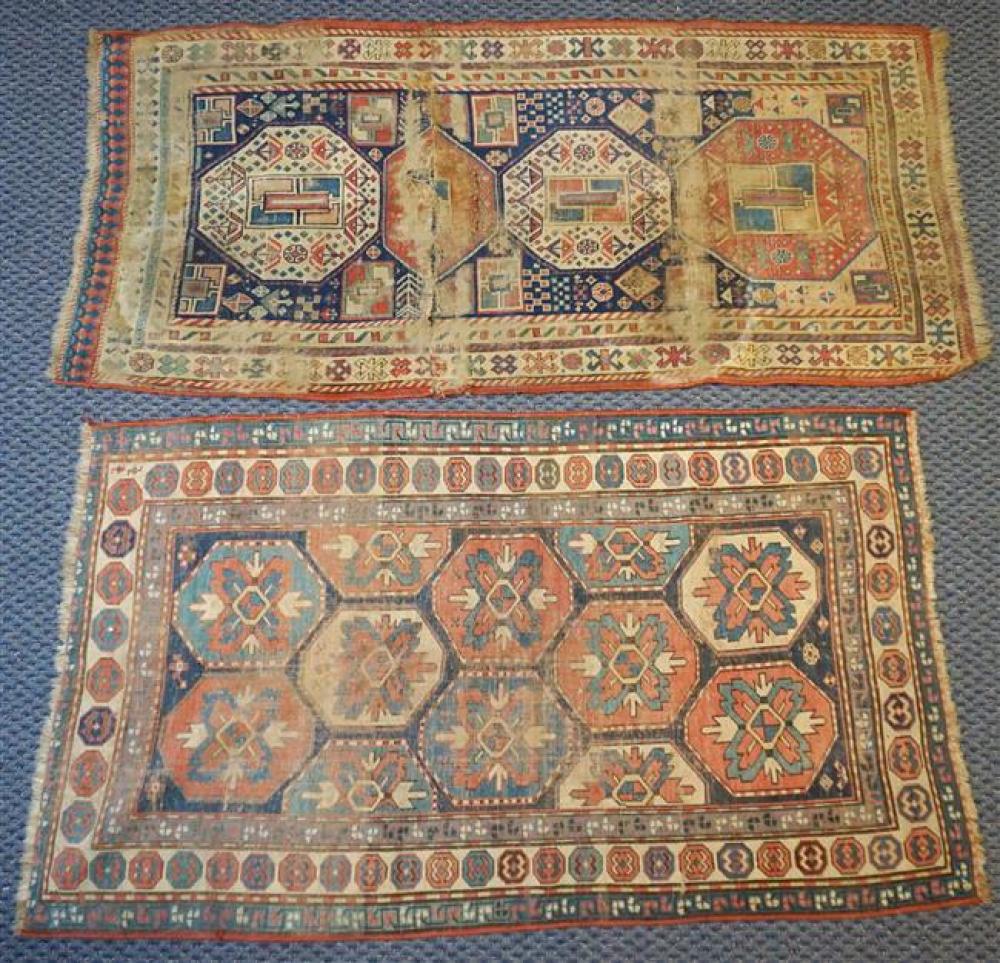 TWO CAUCASIAN RUGS LARGER 6 FT 32508b