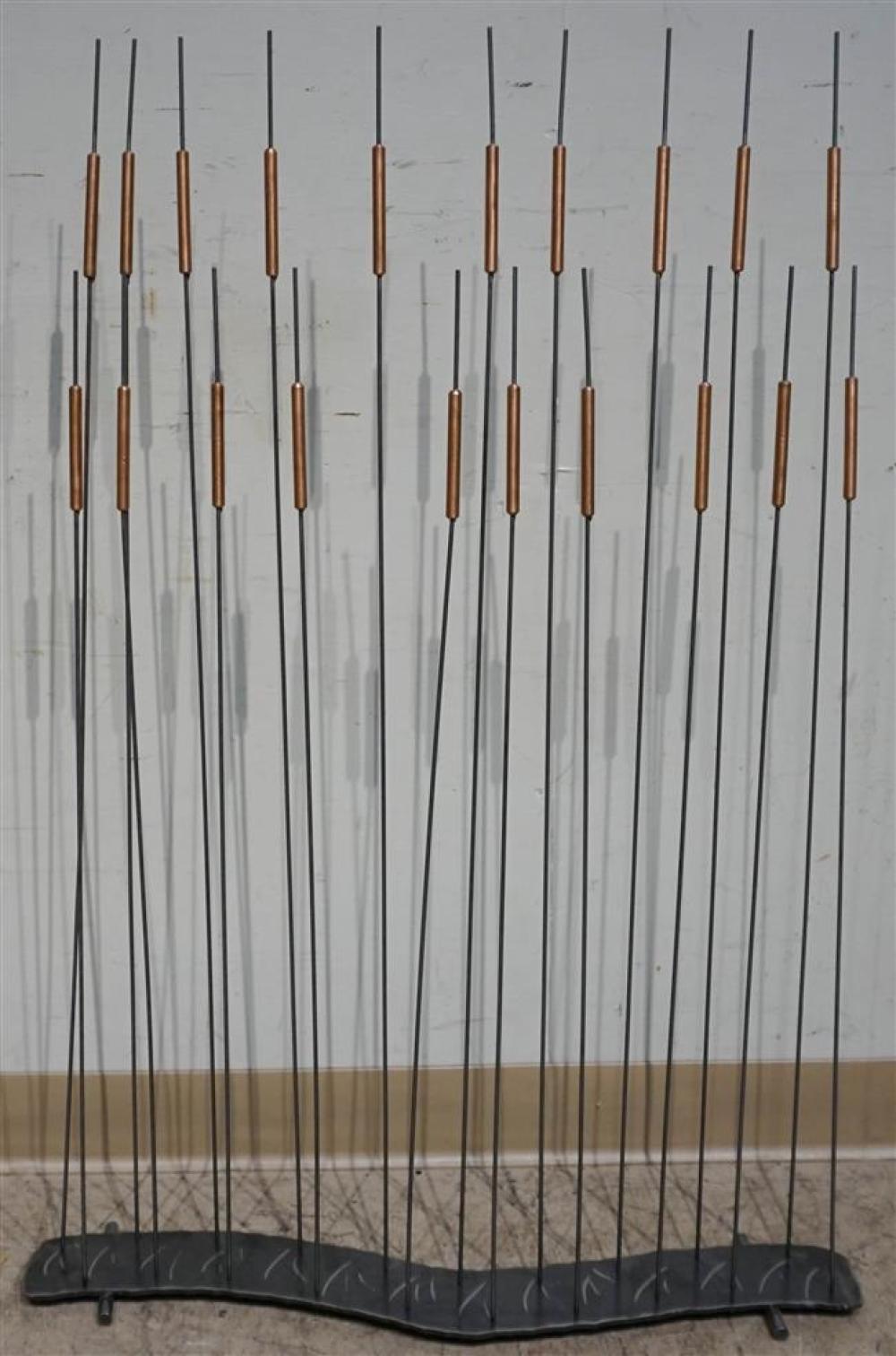MODERN PATINATED METAL 'CATTAILS'